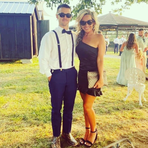 Black 1 shoulder dress - Picture 2 of 3